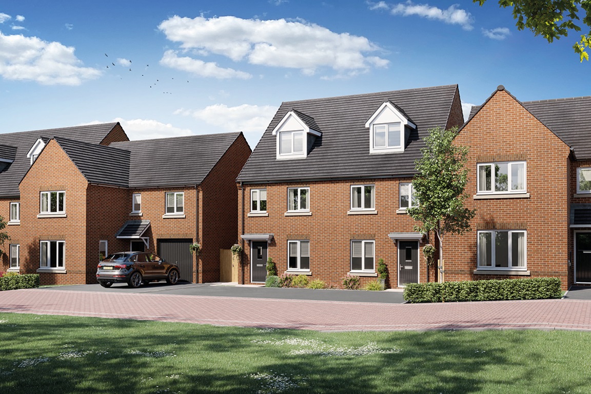 Artist's impression of a street scene at Ember Mews