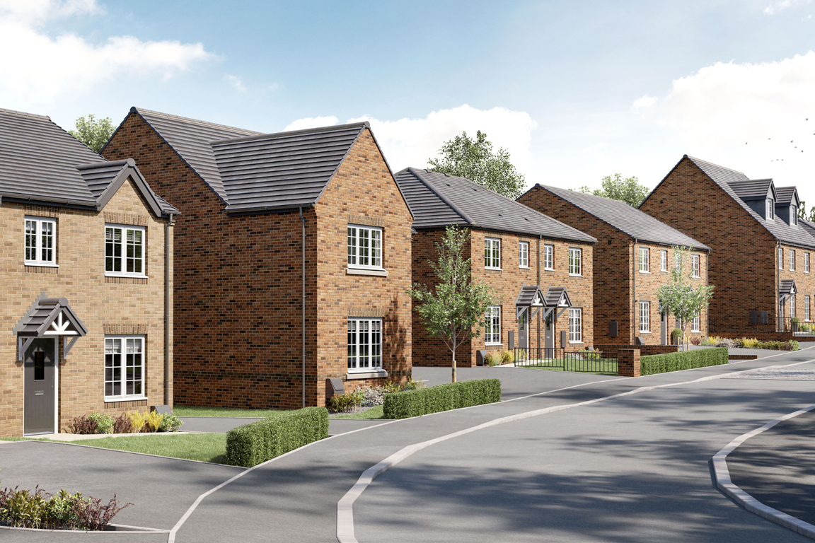 Artists impression of a street at Newton Grange