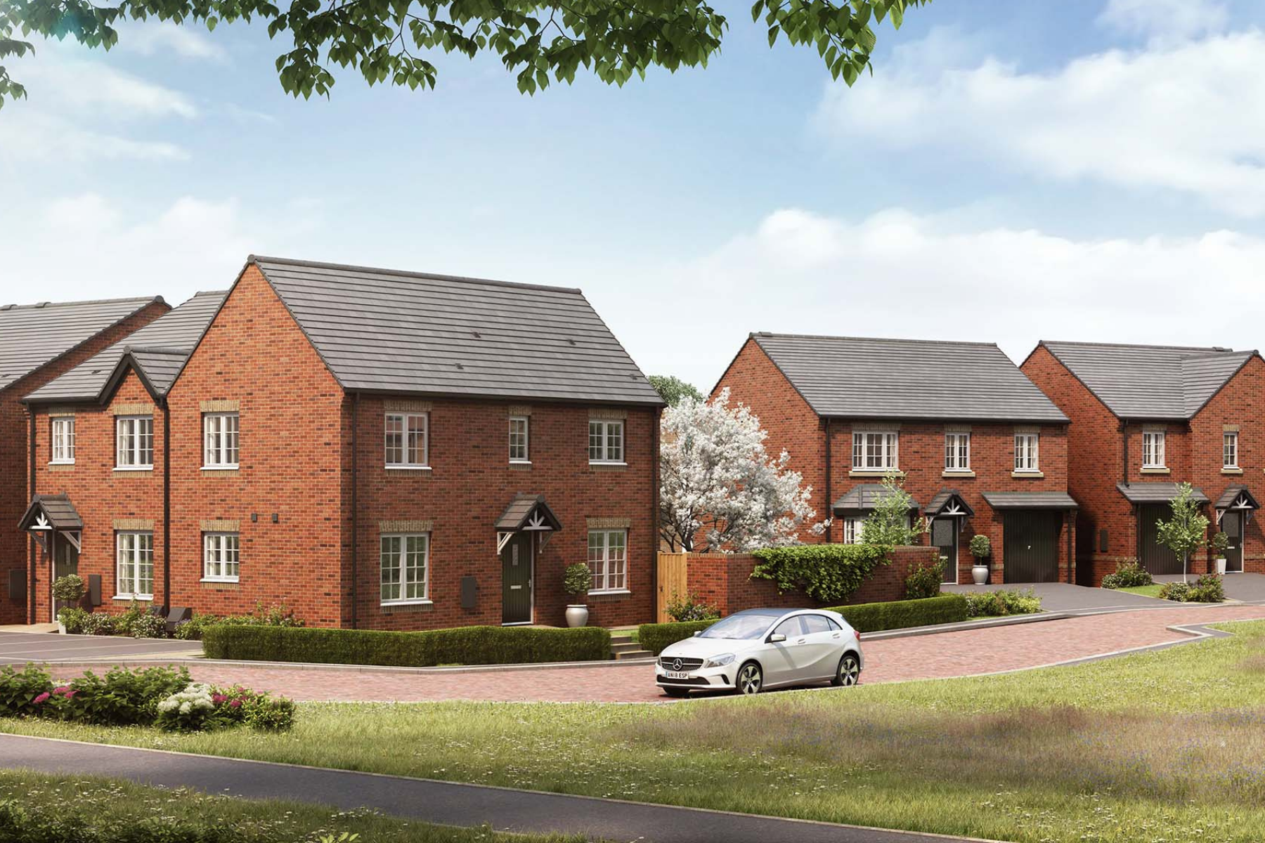 Artists impression of street scene at Swinston Rise