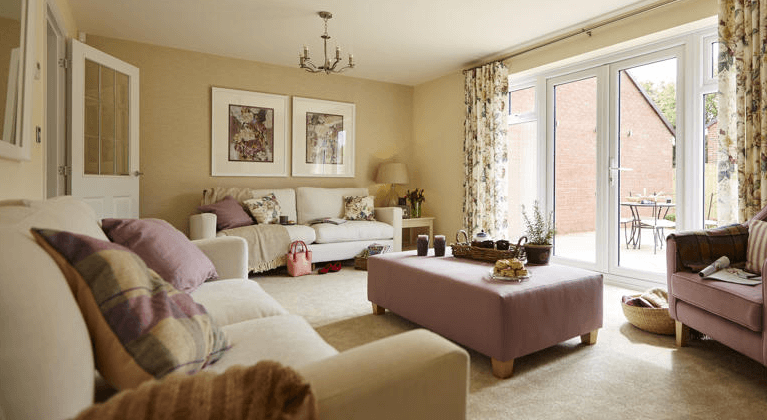 Living room in Hygge style